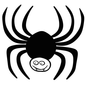 recommend clip art:  spider drawn in doodle style