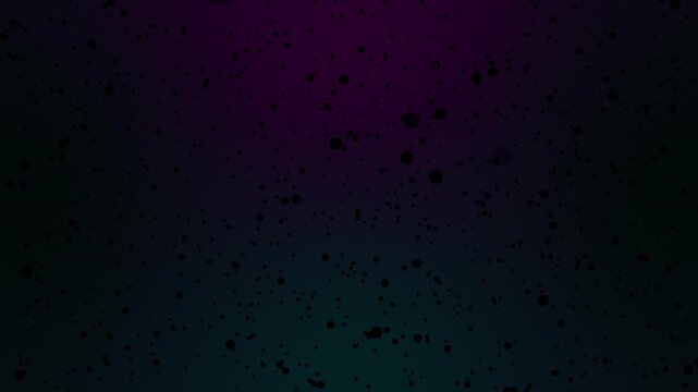 small black blotches on a dark colored background. background motion animation.