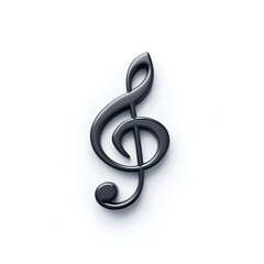 Obraz premium Classic Musical Note Icon Representing Music and Sound on White Background