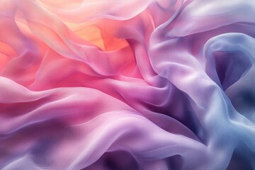 Obraz premium Abstract Draped Gradient Fabric in Pink, Purple, and Blue Hues