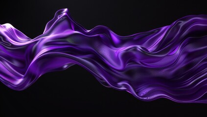 Obraz premium Abstract Purple Fabric Draped in a Wave-Like Pattern