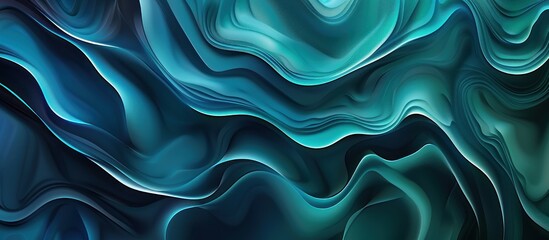 Obraz premium Abstract Blue and Green Swirls