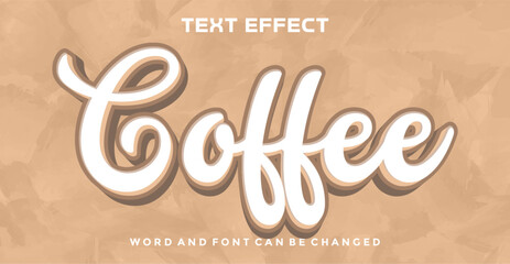 Coffee editable text effect