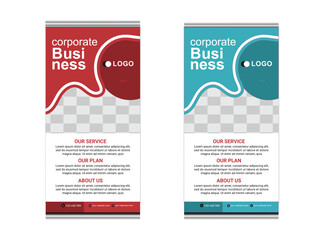 Modern Business  Roll-up Banner  Template for any organization and editable file 