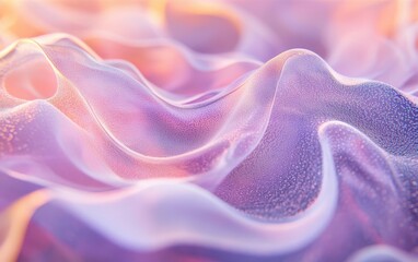 Obraz premium Abstract Purple and Pink Wavy Background with Holographic Texture.