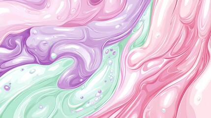 Abstract Swirling Pink Purple Green Background Texture