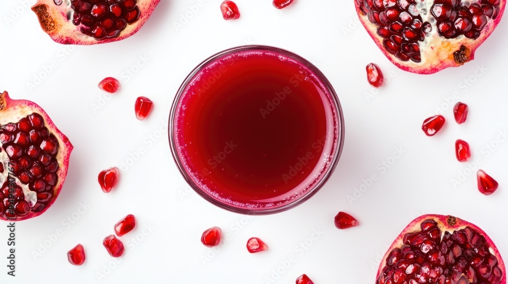 Canvas Prints A glass of red juice is surrounded by a pile of red fruit