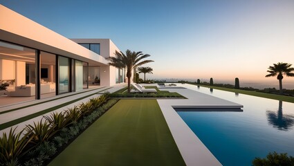 Fototapeta premium Modern real estate property design AI generative, architecture for real estate, Contemporary architecture for real estate properties