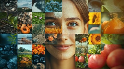 A collage promoting gratitude and appreciation, featuring images of everyday moments and simple pleasures that bring joy and fulfillment.