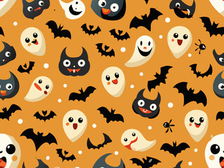 seamless pattern with funny cats