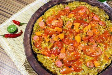 Delicious Homemade Style Pizza Noodles