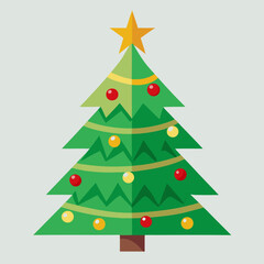 Fototapeta premium christmas tree vector illustration