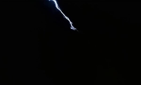 a lightning strike effect on a black background