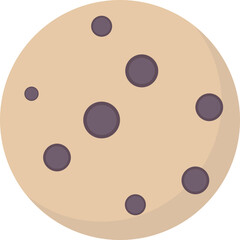 Cookie vector icon in flat style 
