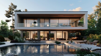 Fototapeta premium countryside eco-friendly house