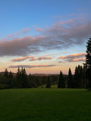 sunset in the mountains