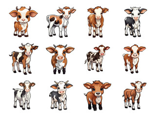 Cute cow clipart design illustration