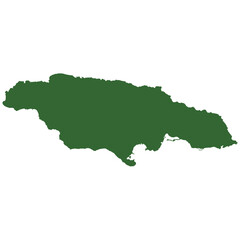 Vector outline map of Jamaica