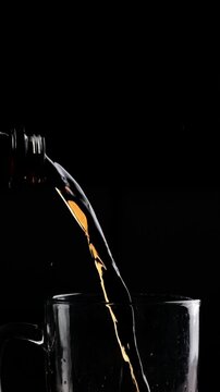 Zero Sugar Diet Drink With Coke Pouring, Drops And Splashes