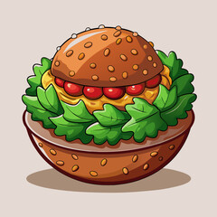 Falafel Illustration Vector - Perfect for Culinary and Recipe Projects