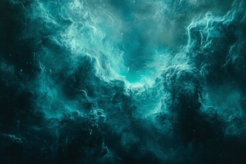 Abstract Cosmic Nebula with Swirling Gas and Stars