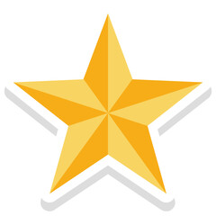Fototapeta premium Star sticker vector icon in isolated background 