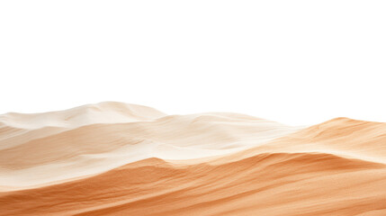 A serene desert landscape featuring soft, undulating sand dunes with warm shades, evoking tranquility and natural beauty.