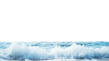 A stunning scene of crashing ocean waves against the shore, showcasing the beauty and power of nature's water.