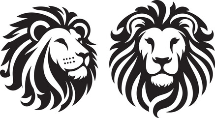 lion head vector art 