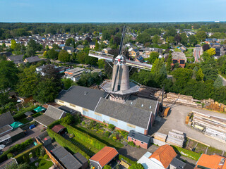 windmill in the countryside of netherland