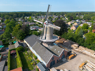 windmill in the countryside of netherland