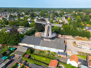 windmill in the countryside of netherland