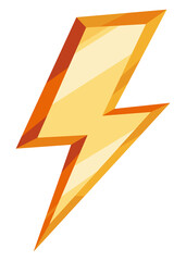 Lightning game icon.  cartoon game ui symbol. Gui of rpg computer or mobile game