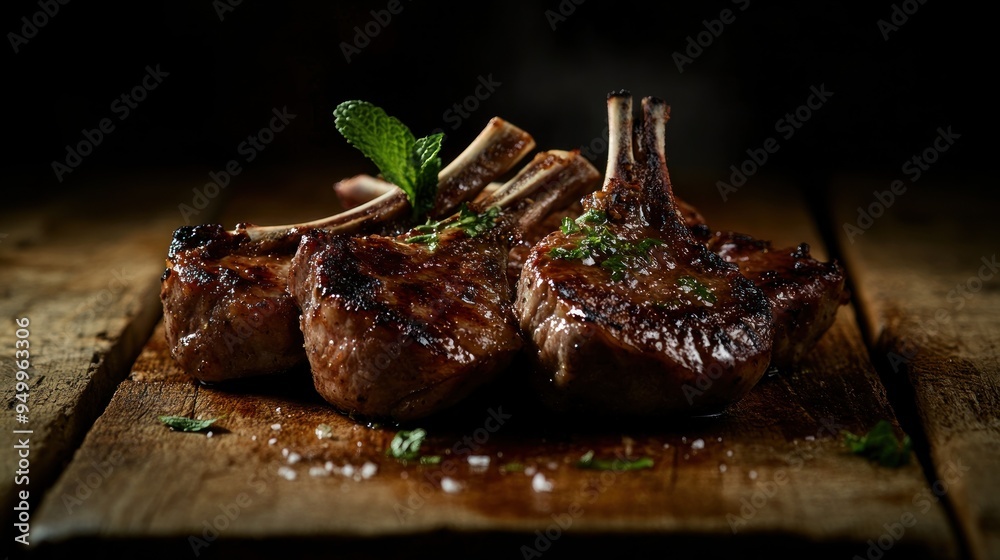 Wall mural Grilled Lamb Chops