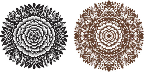 flower mandala vector art 