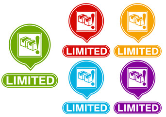 set vector limited icon. product limited template banner design vector illustration