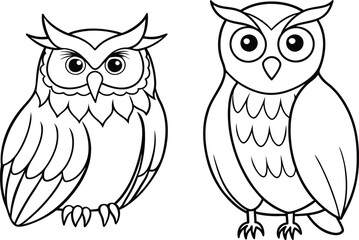 owl bird vector art 