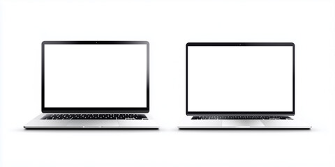 Realistic Mockup laptop. Laptop with transparent screen for your design. PNG image