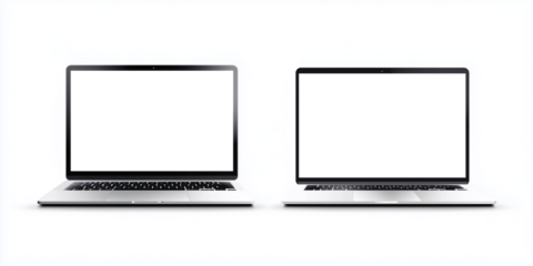 Realistic Mockup laptop. Laptop with transparent screen for your design. PNG image