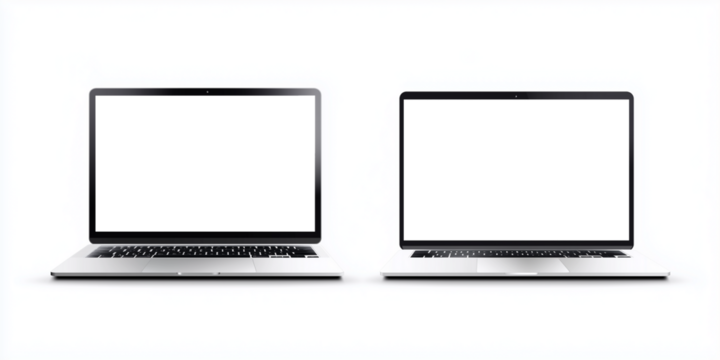 Realistic Mockup laptop. Laptop with transparent screen for your design. PNG image