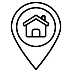 Property location line icon