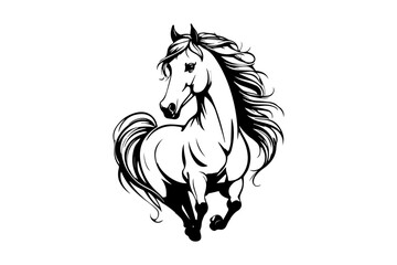 Horse running logo vector