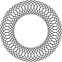Circular pattern in form of mandala for Henna, Mehndi, tattoo, decoration. Decorative ornament in ethnic oriental style. Coloring book page.