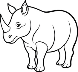 rhinoceros vector art 