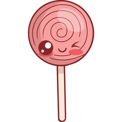 Candy lollipop cute character
