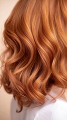Naklejka premium A close-up shot of natural curls being styled with a diffuser, with soft lighting emphasizing the bounce and shine of the curls