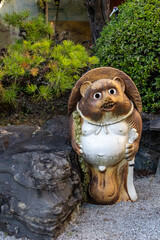 Japanese style raccoon dog figurine