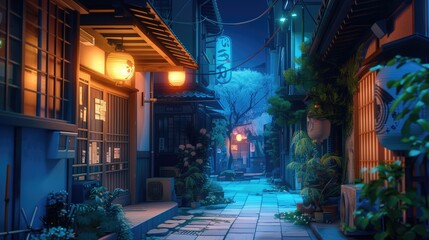Tokyo Alley at night