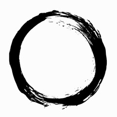 Circle brush illustration , Circle brush isolated white transparent background,