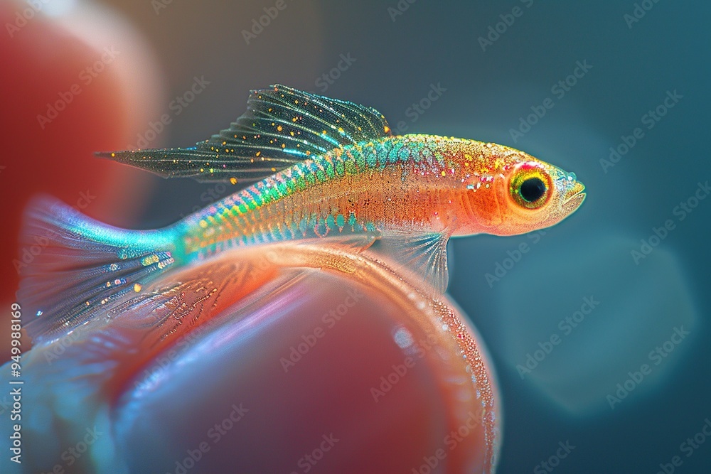 Canvas Prints Tiny Fish with iridescent Scales